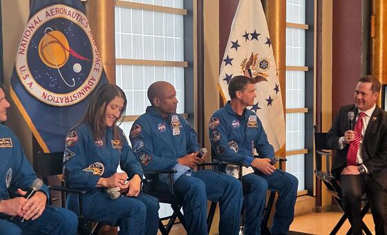 Astronautas Artemis II ressaltam nossa humanidade compartilhada, em visita histórica à ONU